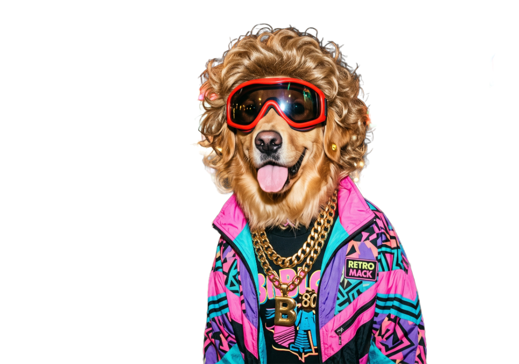 Dog with background removed showing clean edge cutout