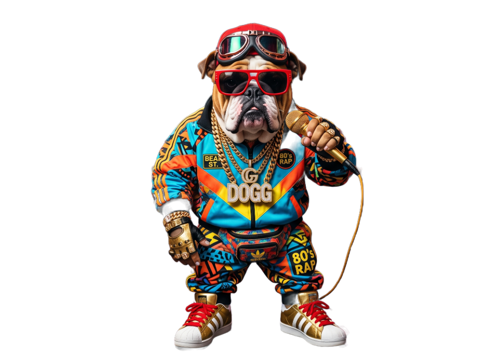 Bulldog rapper with background removed