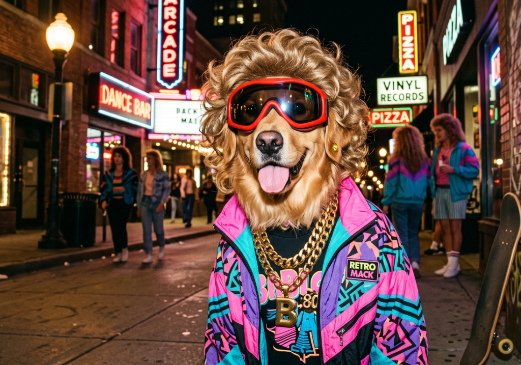 Original dog photo with background